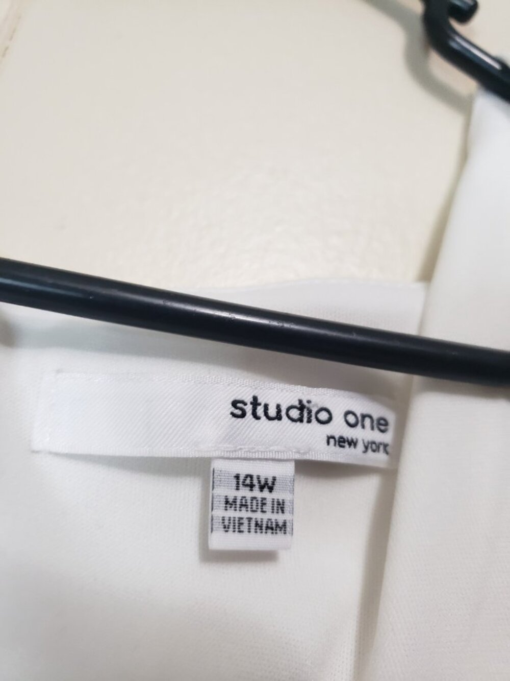 Studio One Womens Plus 14W Sheath Dress Colorblock White Black Office Career NWT - Picture 6 of 7